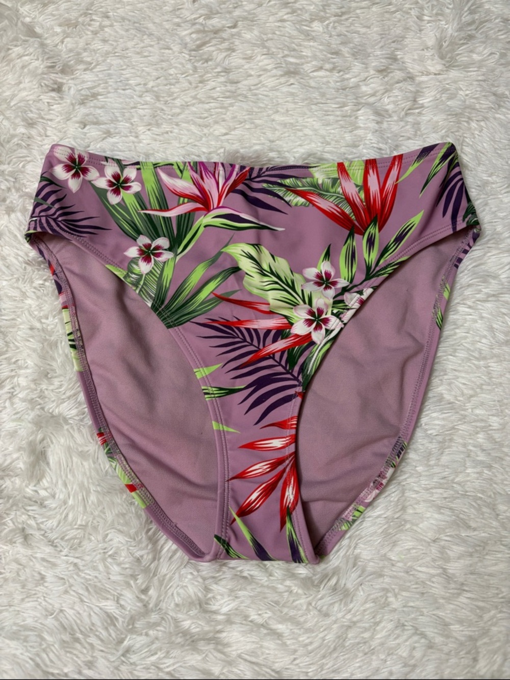 NWOT Salt & Cove Purple Floral Swim Bottoms Size XL